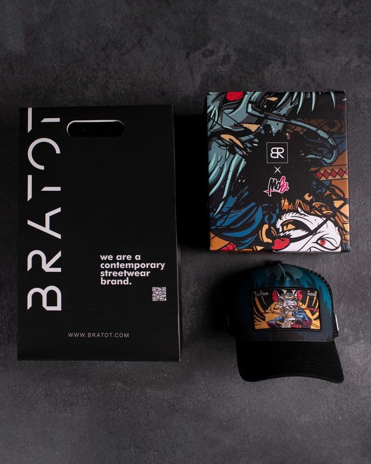 Black graphic T-shirt with colorful illustrated artwork