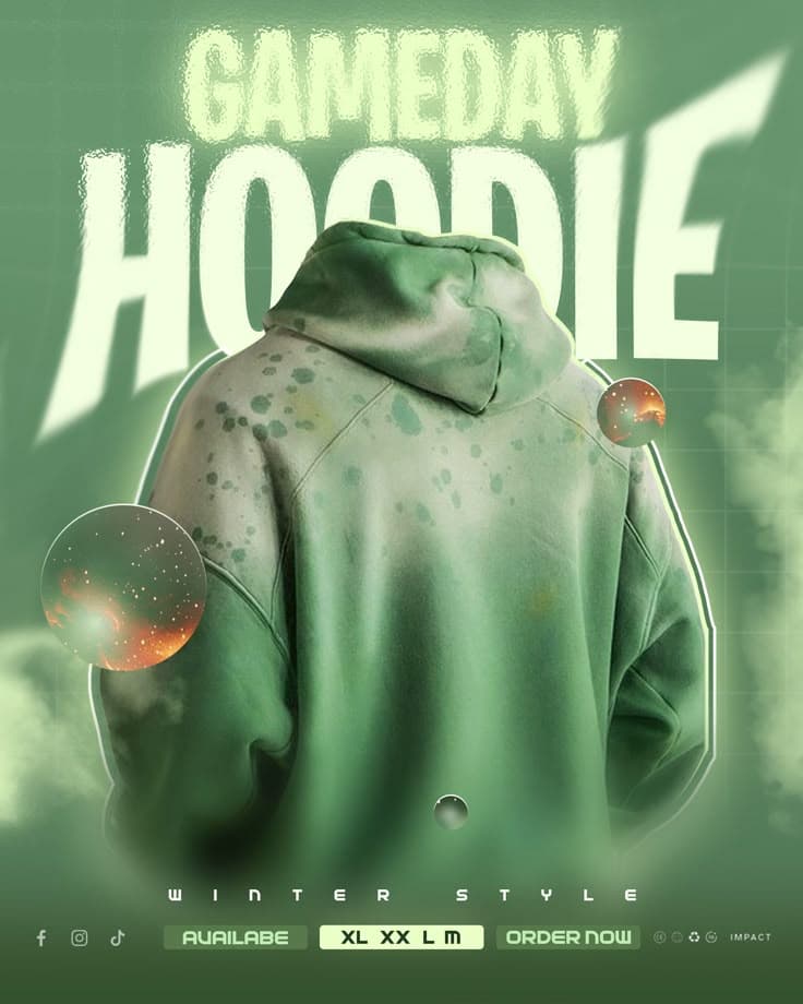 Sage green distressed hoodie